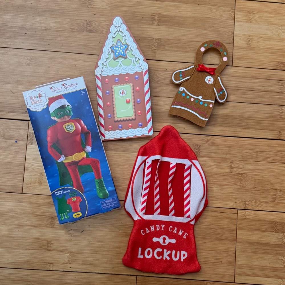 Festive Elf and Gingerbread Holiday Toy Set